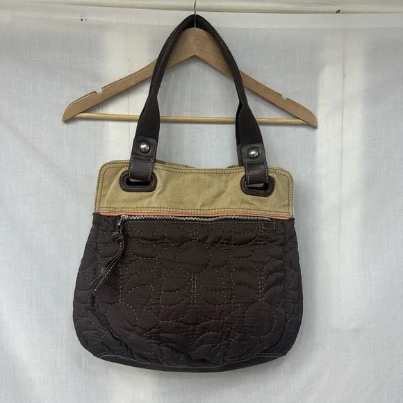 Fossil Key‎ Per Brown Fabric & Canvas Brown Floral Print Shoulder Bag 13