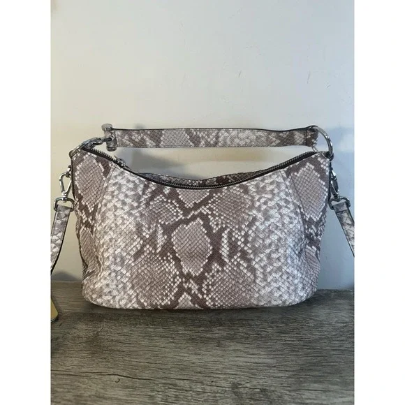 MICHAEL KORS Leather Python Snake Print‎ Shoulder Bag Purse Crossbody