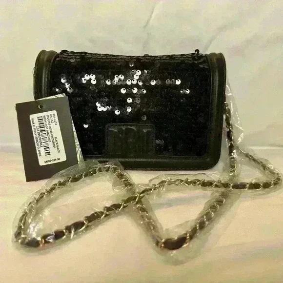 Badgley Mischka Sequins Purse Black