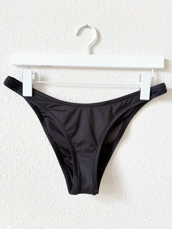Skims Signature Swim Cheeky Tanga Bottom Onyx Size Medium