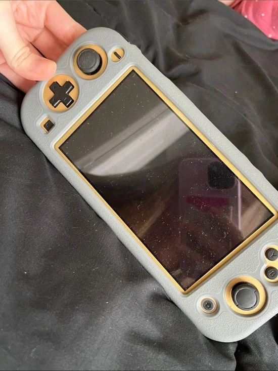Nintendo Switch Lite With Gray Handheld Gaming Console Silicone Protective Case