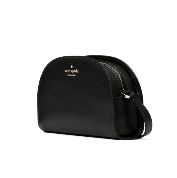 New Kate Spade Perry Leather Dome Crossbody Black Nwt