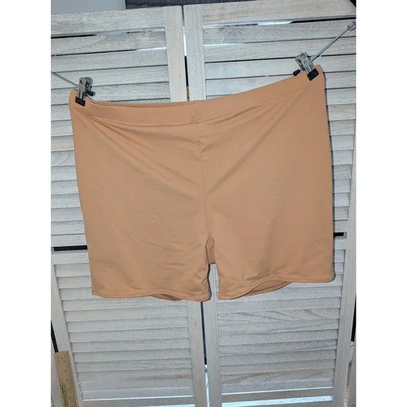 SKIMS‎ Recycled Swim Mid Waist Short Ochre SW-MWS-0750 Tan Size 4X NWT