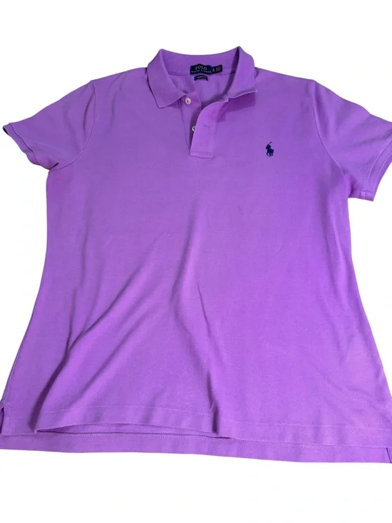 Ralph Lauren Purple Polo Shirt with Navy Pony