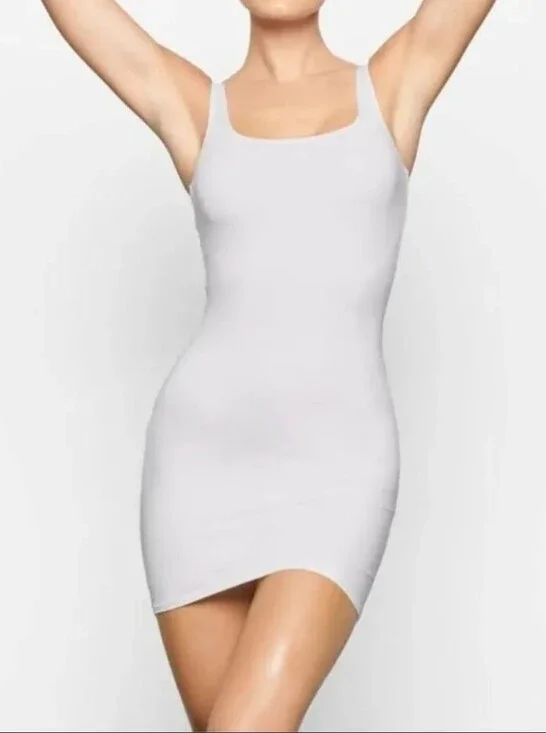 Skims Signature Swim Tank Cover Up Dress SW-DRS-0005 Marble Size Medium
