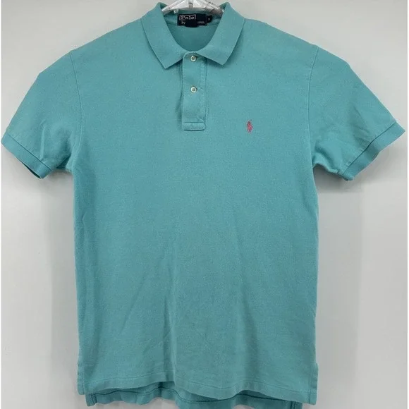 Polo Ralph Lauren Short Sleeve Light Blue‎ Polo Shirt Men's Size Medium