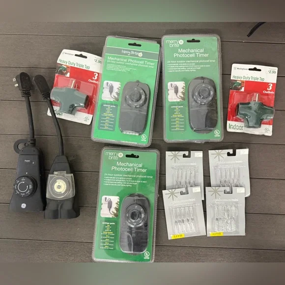 Mechanical Photocell Timer - Black & various items