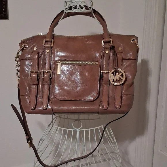 MICHAEL Michael Kors Brown Leather Interior with Gold Accents