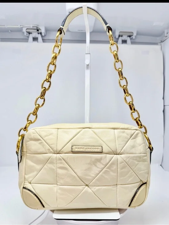 Marc Jacobs Quilted Leather Raquel Ivory Shoulder Bag Spring 2007 collection