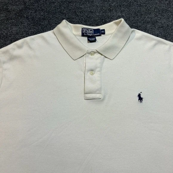 Vintage 90's Polo Ralph Lauren Polo Shirt Classic White  Men's Size XLarge