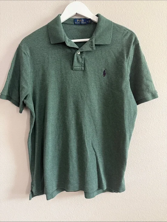 Ralph Lauren Men's Green Polo with Embroidered Pony