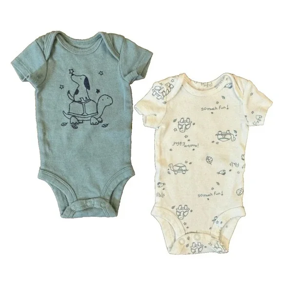 Carters Baby Boy Preemie Lot Bodysuits Tees Animal‎ Dog Turtle Best Pals Clothes
