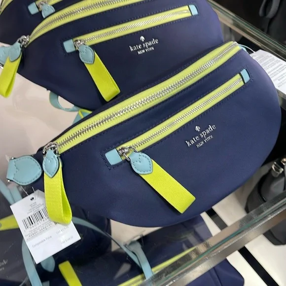 Kate Spade Chelsea Colorblock Belt Waist Bag Fanny Pack Blazer Blue Multi NWT