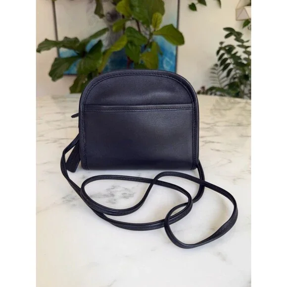 COACH Vintage Abbie Crossbody Bag 9017 Black Leather with Hang Tag 90's Y2K