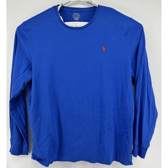 Polo‎ Ralph Lauren Long Sleeve Shirt Blue Men's Size XL