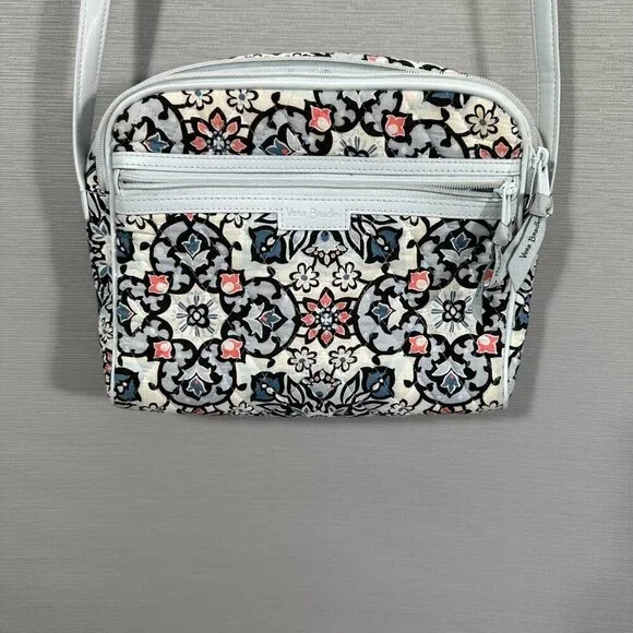 Vera Bradley Trimmed Crossbody Bag Lisbon Medallion Purse Handbag Adjustable