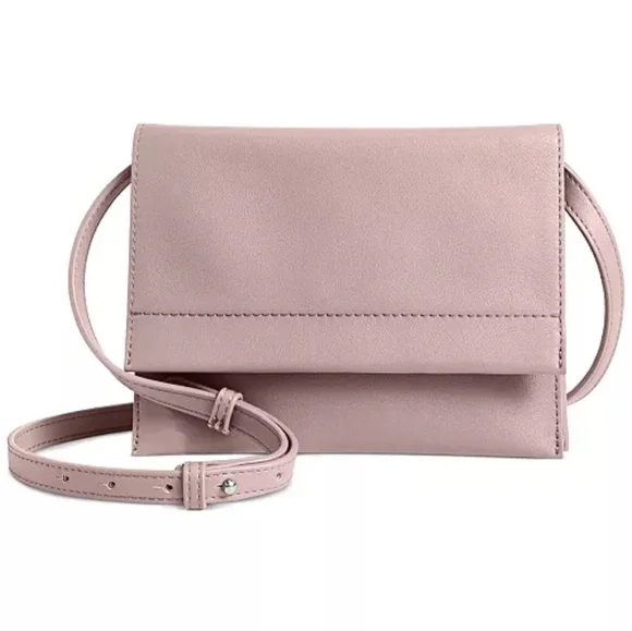Giani Bernini Nappa Leather Flap Crossbody New Rose