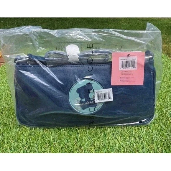 Danielle Nicole Disney Cinderella Baguette Shoulder Bag Blue NWT 11.5x5