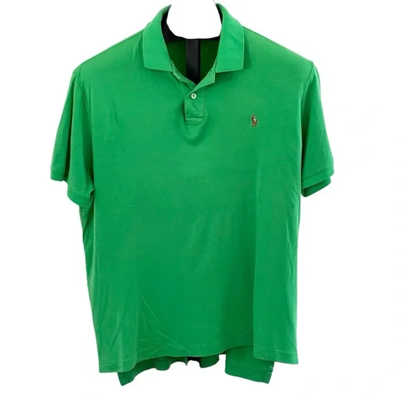 Polo Ralph Lauren Pima Soft Touch Cotton Shirt Green Polo Classic Vintage XL