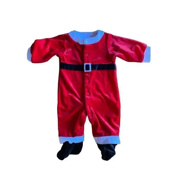 Just one year/Carter’s unisex one piece Santa suit/Christmas/size 3/6 months