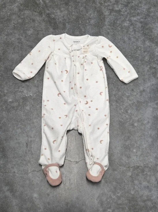 Carter's Star Moon Footed One-Piece Sleep Nighttime Mommy Little Angel Size 6M