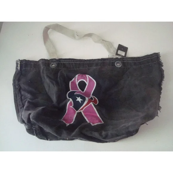 HOUSTON TEXANS DENIM 12X16 BCA Game Day Purse  BAG HANDBAG TOTE HAND VINTAGE BP1