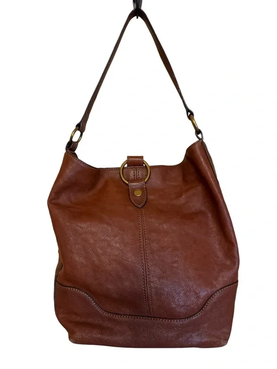 Frye Melissa Leather Hobo Shoulder Bag Cognac Brown Large Slouchy Tote