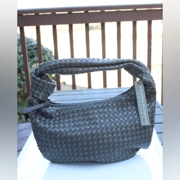 NWT Sandra Roberts woven hobo bag