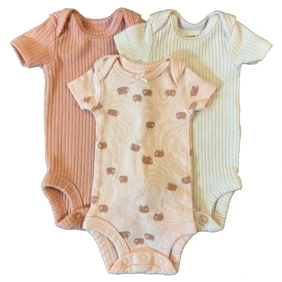 Carters Baby Girl‎ Preemie Lot Bodysuits S/S Shirts Outfits Ribbed Solid Sheep