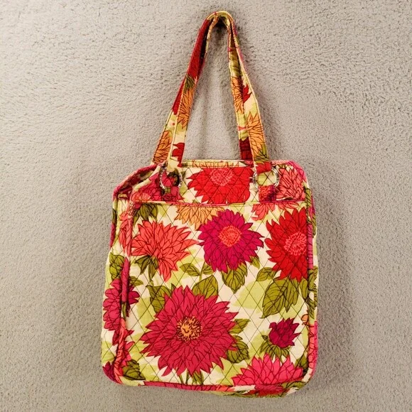 Vera Bradley Purse Womens Handbag Cosmetic Travel Bag Red Pink Floral Quilted