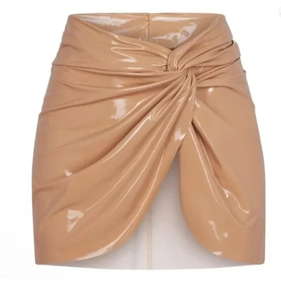 Skims Textured Bikini‎ Story Sarong Mini Skirt Ochre CU-SAR-3198, Small