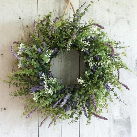 Boxwood with Lavender Mini Wreath Kitchen‎ Wall decor Cabinet Wreath