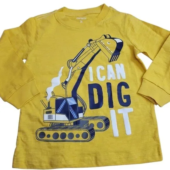 Carter's backhoe shirt 2T