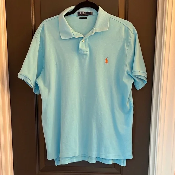 Ralph Lauren Sky Blue Custom Fit Polo
