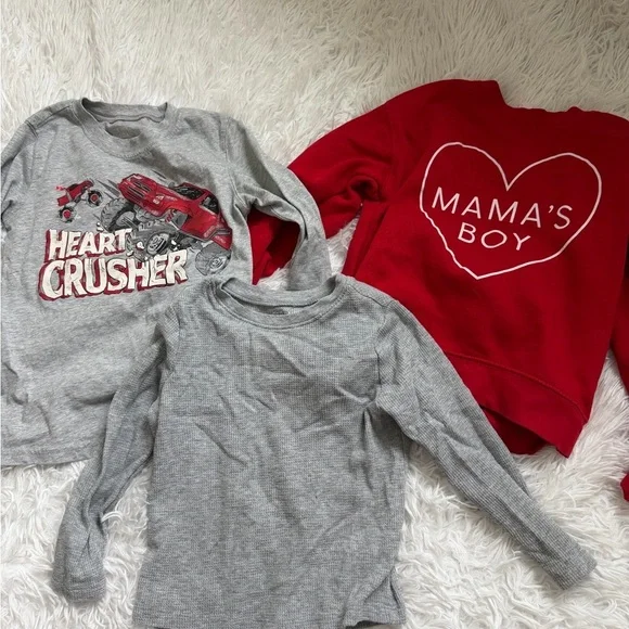 Boys 4T–5T Long Sleeve Bundle Carter’s Old Navy “Mama’s Boy” Sweatshirt