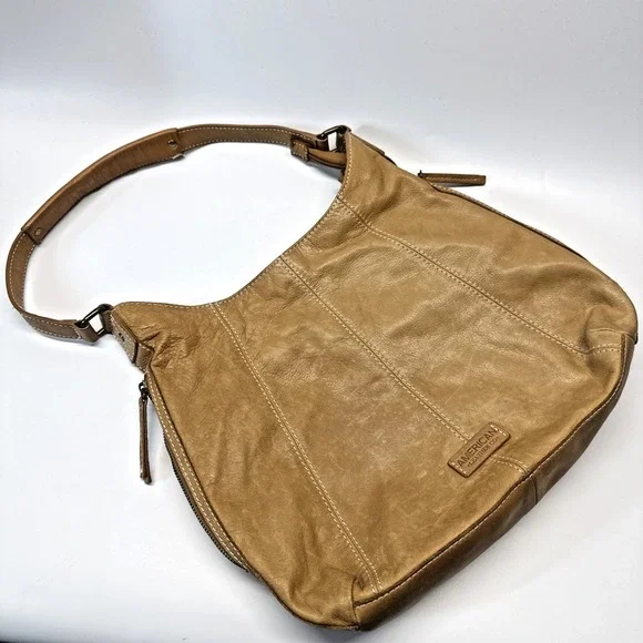 American Leather Company Hobo Shoulder Bag Purse Tan