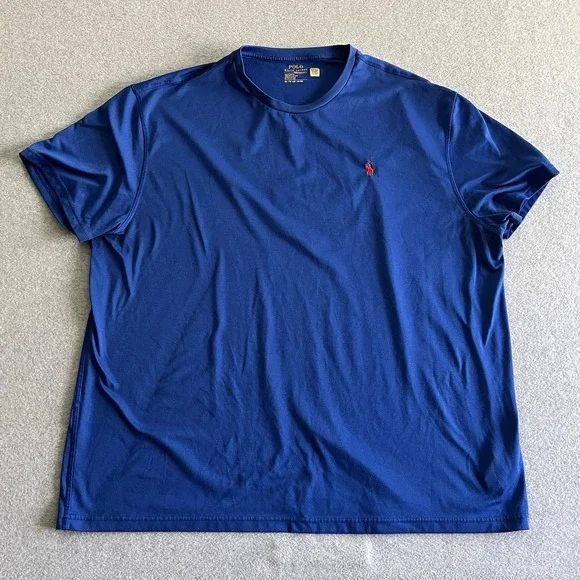 Polo Ralph Lauren Blue W/ Red Horse Men's 2XL T-Shirt Soft Stretch Lightweight