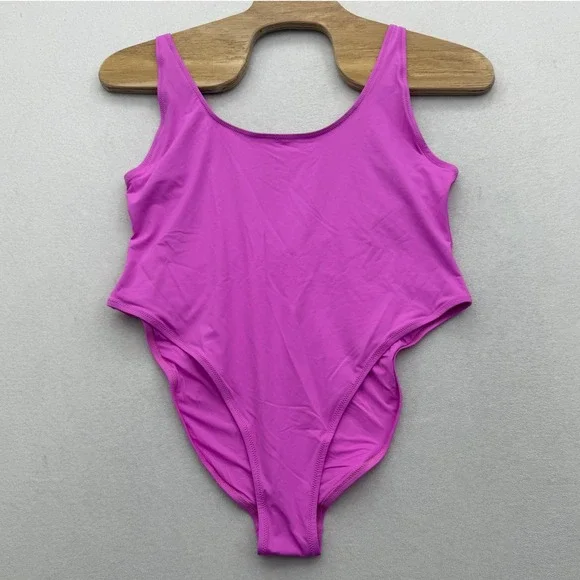SKIMS Recycled Swim Scoop Neck Onepiece Women 4X Neon Orchid SW-SNO-0044
