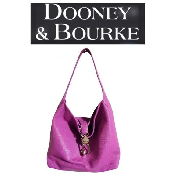 DOONEY & BOURKE Pink w/Silver Hardware Hobo Bag, EUC