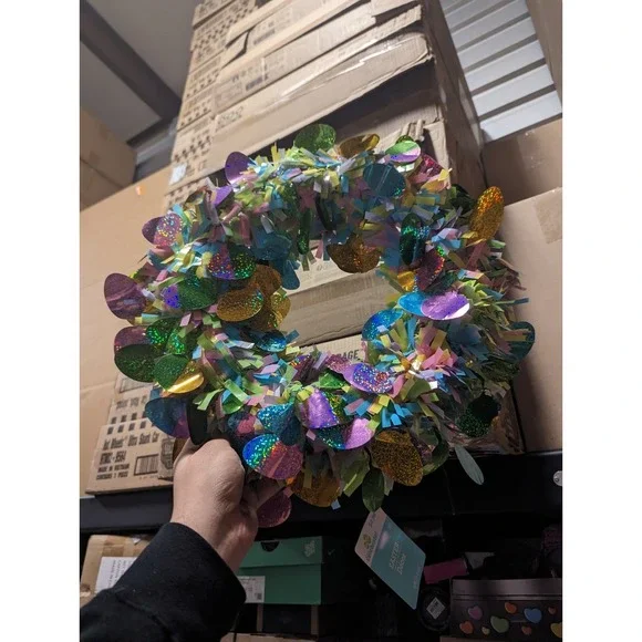 Easter Sparkle Egg‎ Wreath, 14 in, by Way To Celebrate