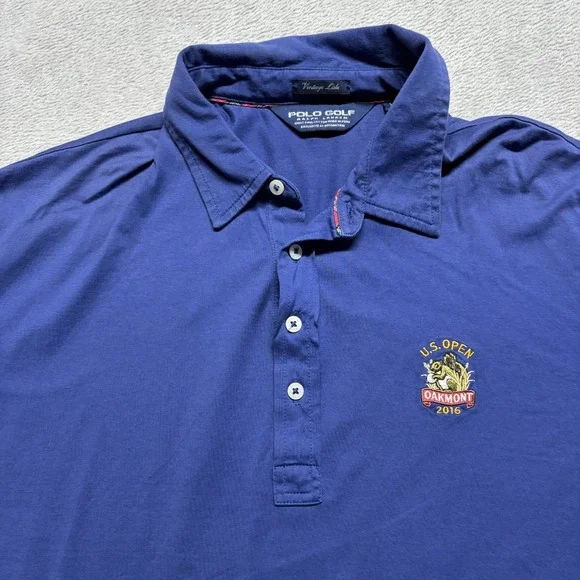 Polo‎ Golf Vintage Lisle Mens XL US Open Oakmont 2016 Golf Shirt Ralph Lauren