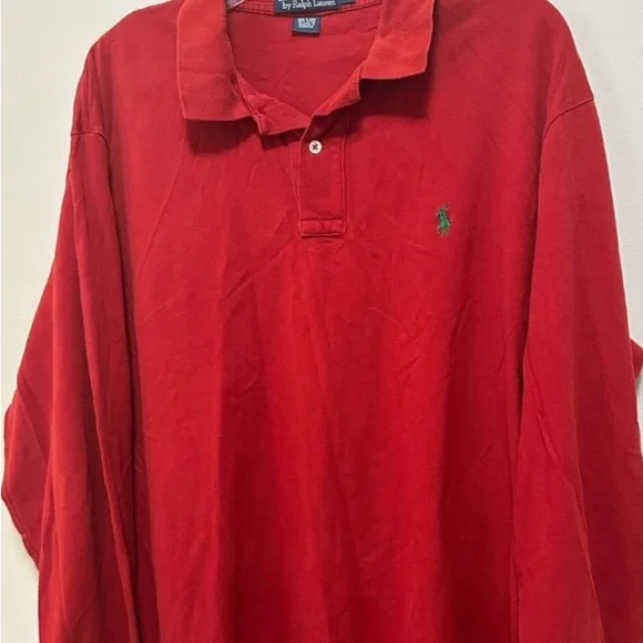 Pre-Loved Ralph Lauren Men's Polo Shirt in‎ Rich Red