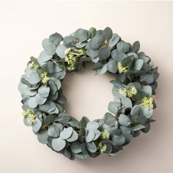 20” Artificial Eucalyptus Berry Wreath - Hearth & Hand with Magnolia