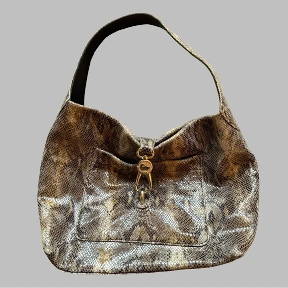DOONEY AND BOURKE Vintage Y2K Snakeskin Hobo Bag