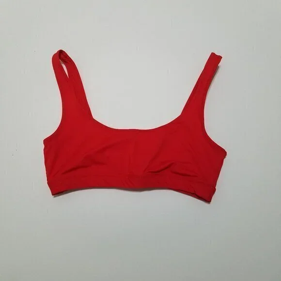 SKIMS Tank Bikini Top Unlined Red Size S