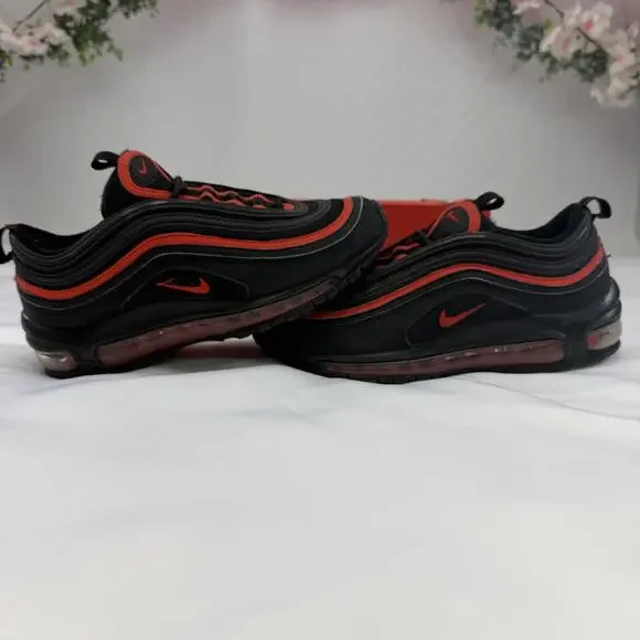 Nike Air Max 97 GS Black Chile Red Size 4Y 921522-023 Womens 5.5