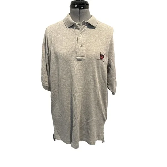 Polo Ralph Lauren‎ Polo Shirt Men's Medium M Gray (Dearborn Country Club)