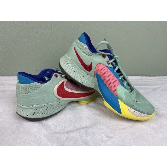 Nike Giannis Immortality 2 Enamel Green Blue Yellow Kids Basketball Shoes DQ1943