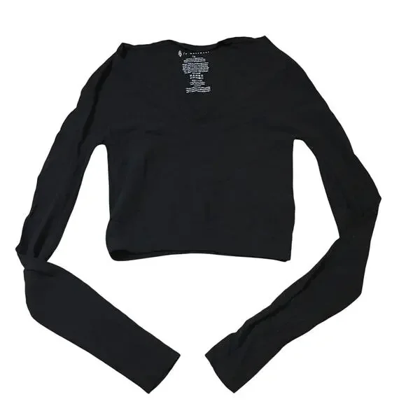Free People Movement Black Long Sleeve Top Size Large