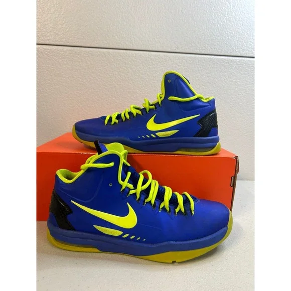 Nike KD V Hyper Blue Volt Basketball Shoes Kids Size 7Y Kevin Durant #2451